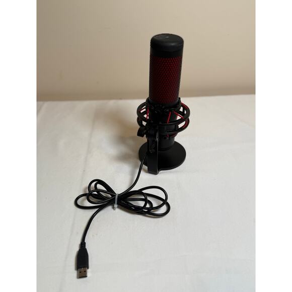 HyperX QuadCast USB Condenser Microphone – Shock Mount & Stand – Black/Red - Picture 4 of 4